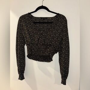 Black long sleeve top - size M